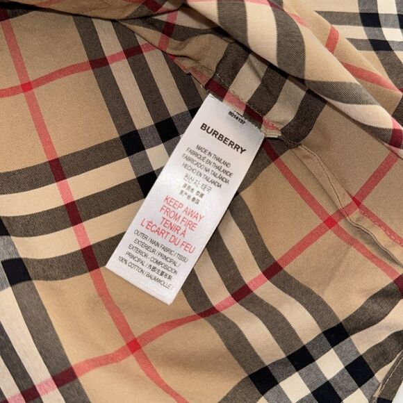 BURBERRY BEIGE VINTAGE CHECK LONG SLEEVE SHIRT 2Y - Picture 7 of 8